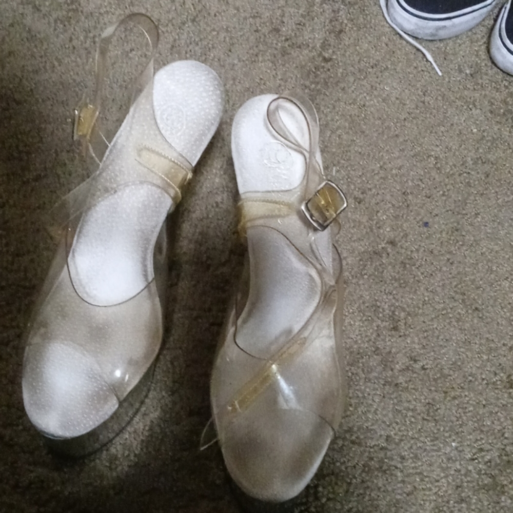 Clear heels